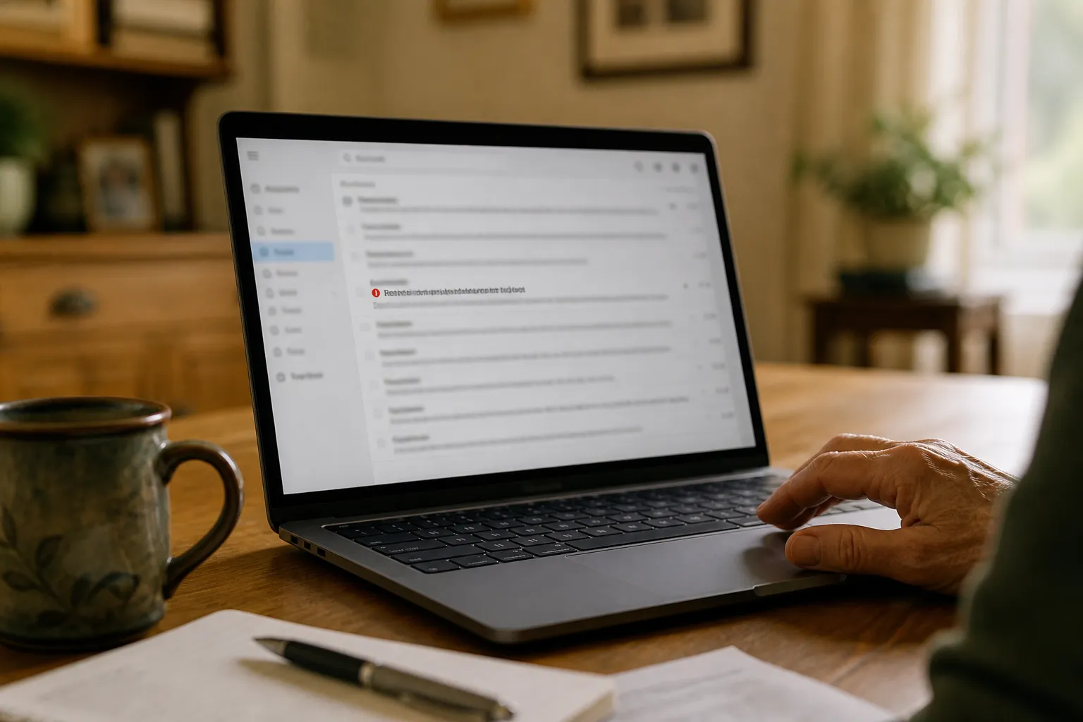 A computer screen showing an email that demands quick action