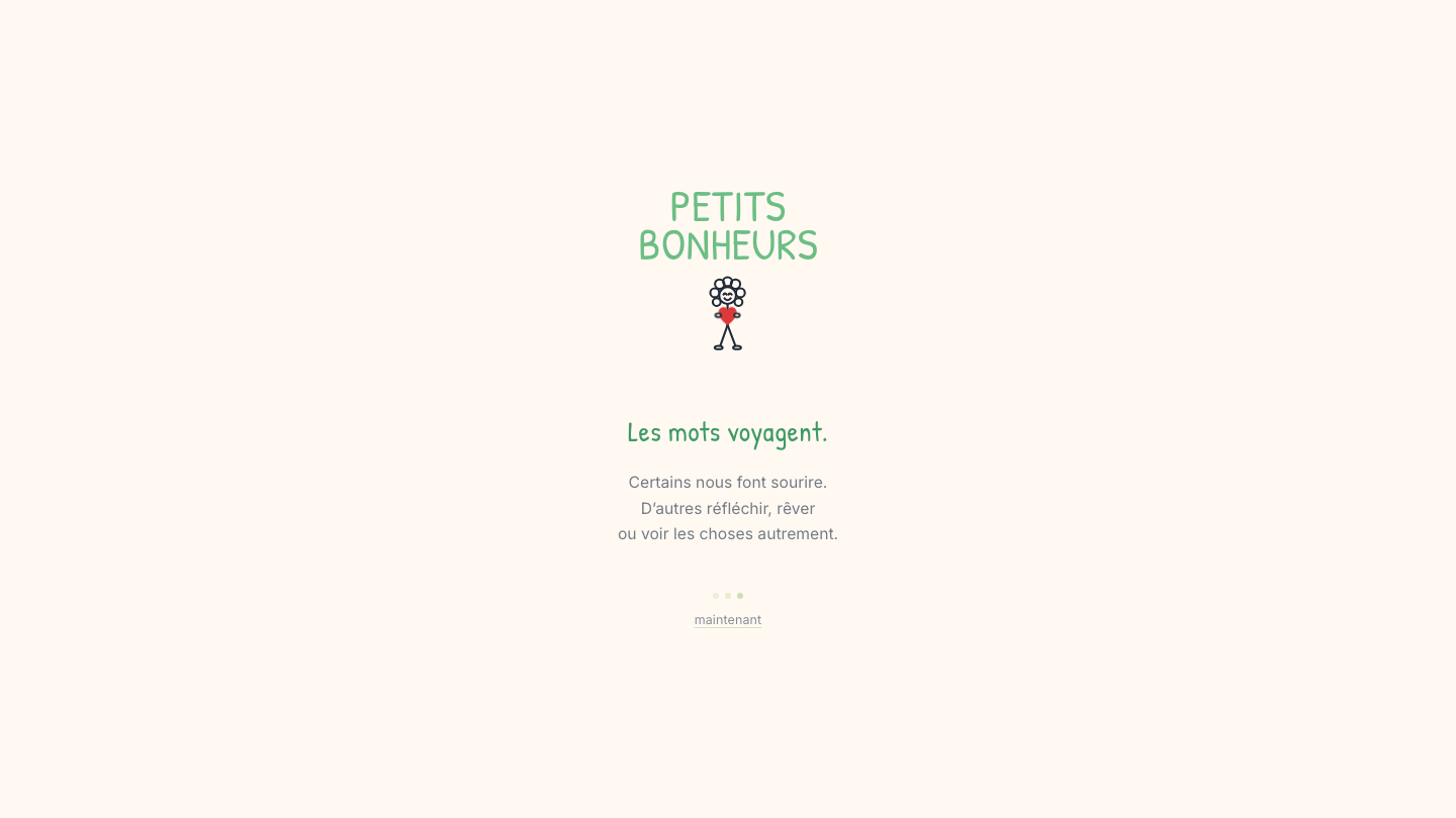 Homepage of petitbonheur.3secondes.com