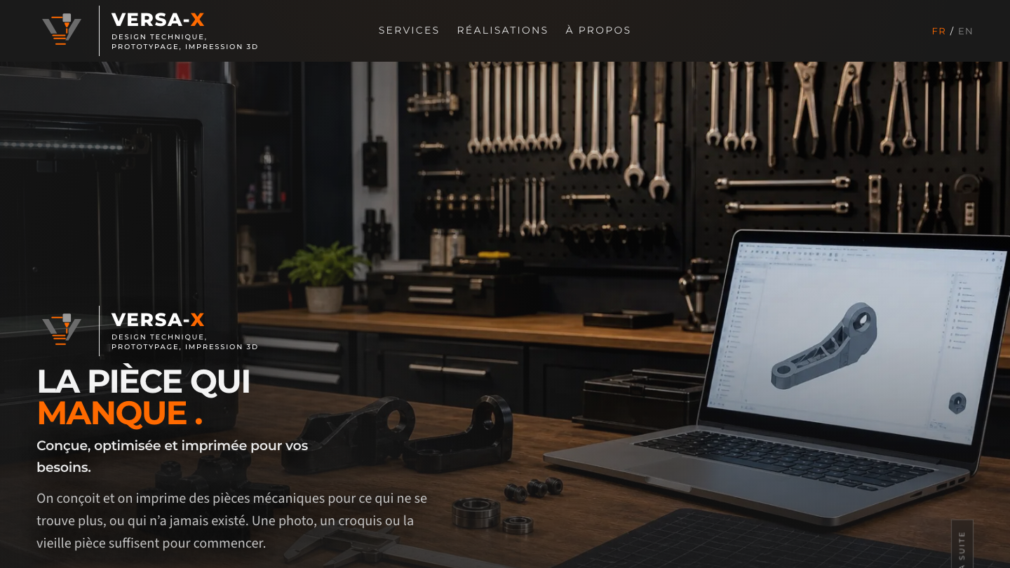 Screenshot of versa-x.3secondes.com